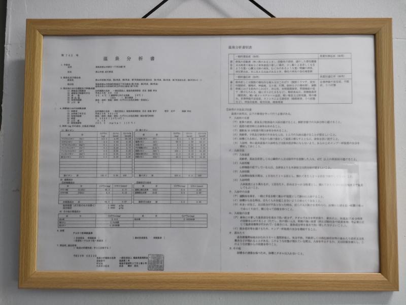 温泉分析表