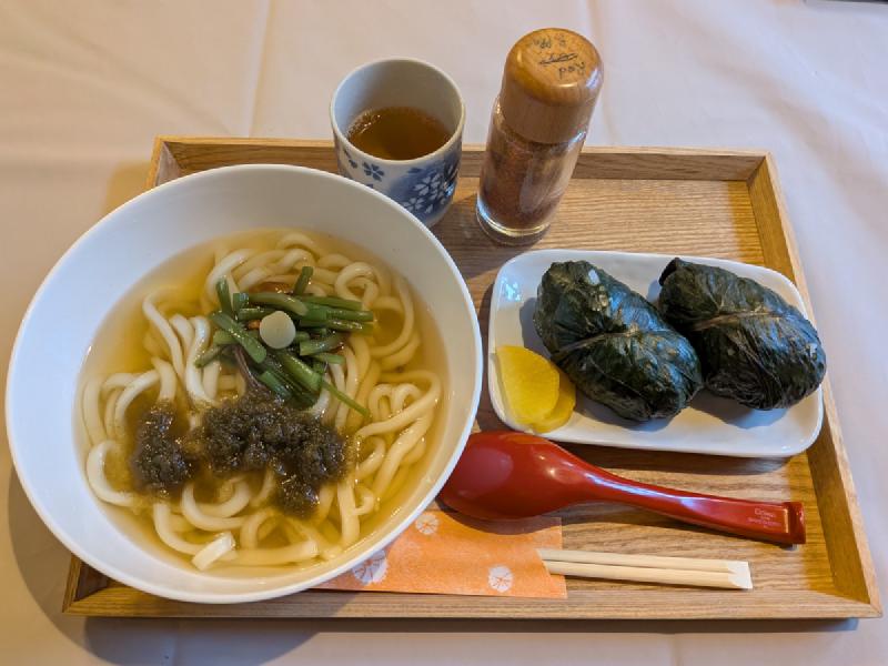 山菜うどん定食