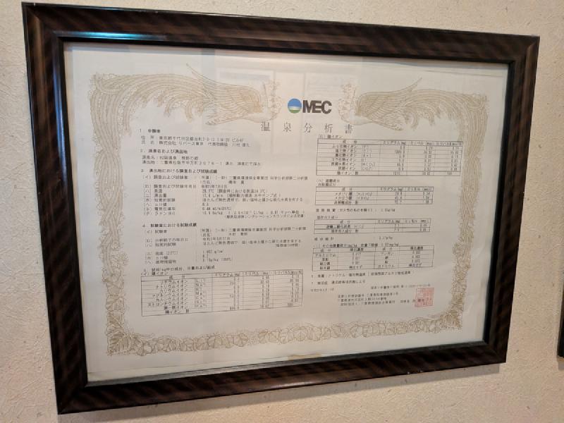 温泉分析書