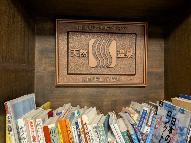 天然温泉の看板