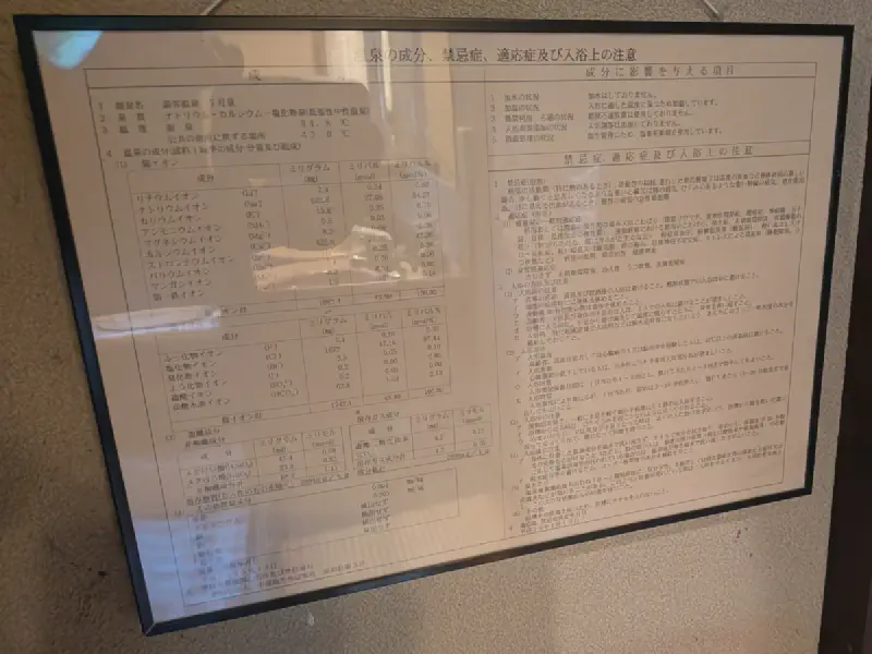 温泉分析表